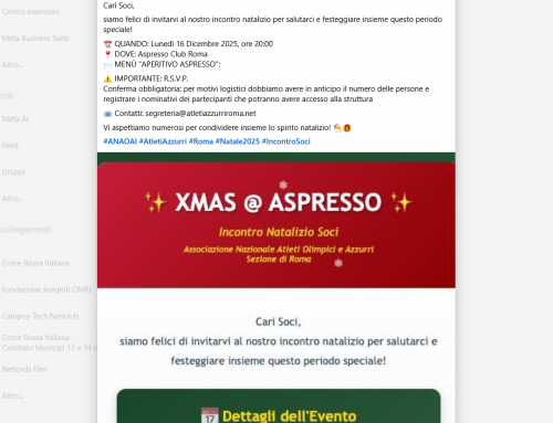 ✨ INCONTRO NATALIZIO SOCI ANAOAI SEZIONE DI ROMA